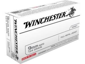 Winchester NATO Ammunition 9mm Luger 124 Grain Full Metal Jacket