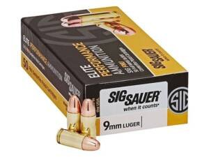 Sig Sauer Elite Performance Ammunition 9mm Luger 147 Grain Full Metal Jacket 1000 round