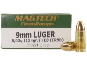 Magtech Clean Range Ammunition 9mm Luger 124 Grain Encapsulated 1000 round
