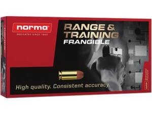 Norma Range & Training Frangible Ammunition 9mm Luger 65 Grain Frangible Round Nose 1000 round