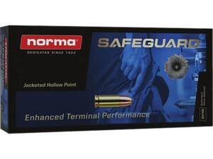 Norma Home Defense Safeguard Ammunition 9mm Luger 115 Grain Jacketed Hollow Point 1000 round