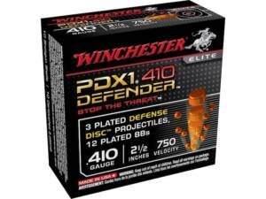 Winchester PDX1 Defender Ammunition 410 Bore 2-1/2" 3 Disks over 1/4 oz BB Shot 500 rounds