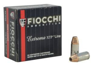 Fiocchi Extrema Ammunition 9mm Luger 115 Grain Hornady XTP Jacketed Hollow Point 500 round