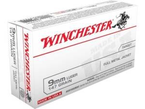 Winchester USA Ammunition 9mm Luger 147 Grain Full Metal Jacket 500 round