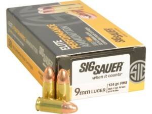 Sig Sauer Elite Performance Ammunition 9mm Luger 124 Grain Full Metal Jacket 1000 round