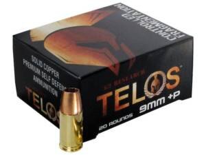 G2 Research Telos Ammunition 9mm Luger +P 92 Grain Controlled Fragmenting Hollow Point Solid Copper Lead-Free 500 round