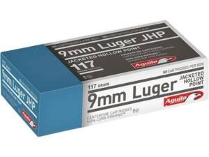 Aguila Ammunition 9mm Luger 117 Grain Jacketed Hollow Point 500 round