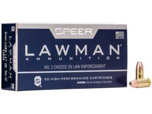 Speer Lawman CleanFire Ammunition 9mm Luger 147 Grain Full Metal Jacket