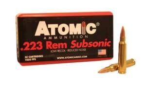 Atomic Subsonic 223 Remington Ammo 77 Grain Jacketed Hollow Point Of 500 Rounds