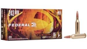 Federal Premium FUSION .243 Winchester 95 grain Fusion Soft Point Centerfire Rifle Ammunition F243FS1 Caliber: .243 Winchester, Number of Rounds: 500