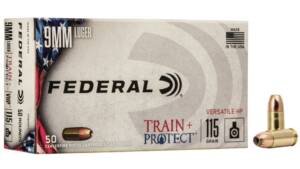 Federal Premium 9mm Luger 115 grain Jacketed Hollow Point (JHP) Brass Casing500 rounds
