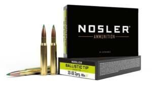 Nosler .30-06 Springfield 180 Grain Ballistic Tip Brass Cased Centerfire Rifle Ammunition 40072 Caliber: .30-06 Springfield, Number of Rounds: 500