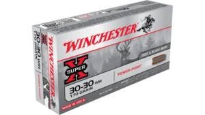 Winchester SUPER-X RIFLE .30-30 Winchester 170 grain Power-Point Brass Cased Centerfire Rifle Ammunition 500 RDS